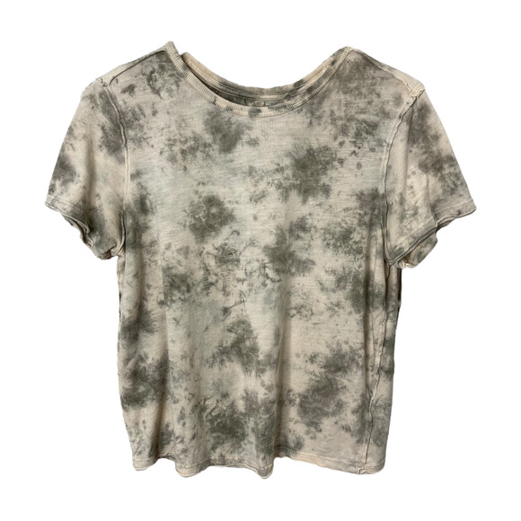 Free People Tops - Free People Riptide Tee Small Tie Dye Green Boho Grunge Linen Blend